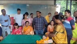 भागलपुर30मई25*भागलपुर में रेलवे स्टेशन परिसर में आज वह विदाई समारोह