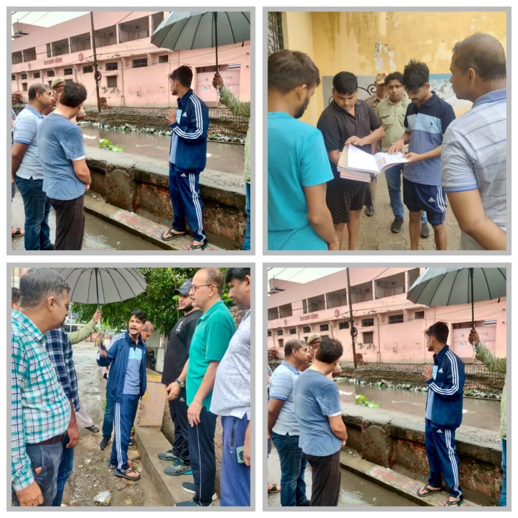 सहारनपुर 16जून25*जलभराव में उतरे नगर आयुक्त, साधारण वेशभूषा में किया वास्तविकता का निरीक्षण...