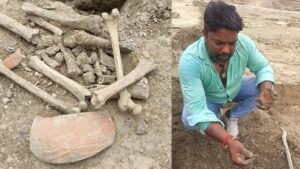 *हरियाणा24जून25* के जींद में तालाब खोदाई के दौरान मिले 12 मानव कंकाल और प्राचीन मटके, इलाके में मचा हडकंप*