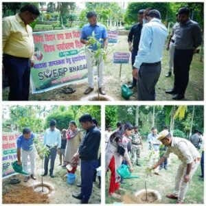 भागलपुर05जून25*मतदाता जागरूकता को लेकर किया गया वृक्षारोपण*जिलाधिकारी ने सुंदरवन में लगाए पेड़।