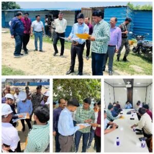 पूर्णिया बिहार6जून25* श्री अंशुल कुमार भा०प्र०से० जिला पदाधिकारी द्वारा एयरपोर्ट से संबंधित निर्माण कार्यों की प्रगति की समीक्षा की गई।