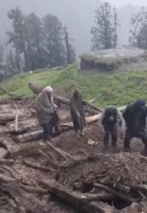 जम्मू कश्मीर07जून25*200 से अधिक पशु भूस्खलन में दबे