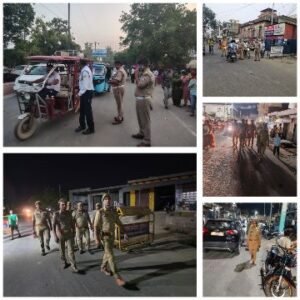 मथुरा 9 जून 25* जनपद के अधिकारियों द्वारा अपने-अपने क्षेत्र में पैदल गश्त*