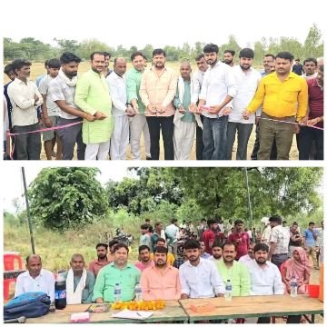 हरदोई15जून25*अंदा इब्राहिमपुर में क्रिकेट टूर्नामेंट शुरू: ब्लॉक प्रमुख कुशी बाजपेई ने किया उद्घाटन