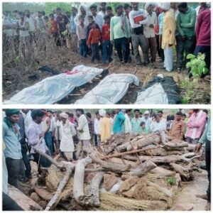 महोबा17जून25*बाइक सवार तीनों मृतकों की एक निकली अर्थी , गांव में मातम, गांव पहुंचे शव तो मची चीख पुकार