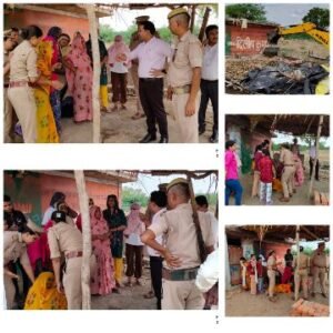 महोबा20जून25*सरकारी जमीन पर बने पक्के मकान में बुलडोजर चलाने में प्रशासन हुआ पसीना पसीना