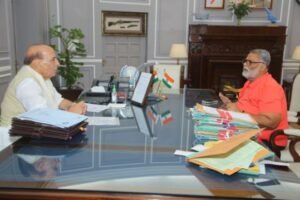 पूर्णिया बिहार 24 जून 25*रक्षा मंत्री राजनाथ सिंह से मिले सांसद पप्पू यादव