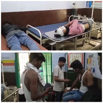 जालौन25जून2025*तेज़ रफ़्तार बाइक अनियंत्रित होकर सूखी नहर में गिरी