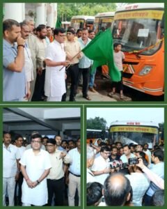 हरदोई30जून25 में 16 नए मार्गों पर रोडवेज बसें शुरूः आबकारी मंत्री नितिन अग्रवाल ने हरी झंडी दिखाकर बसों को किया रवाना