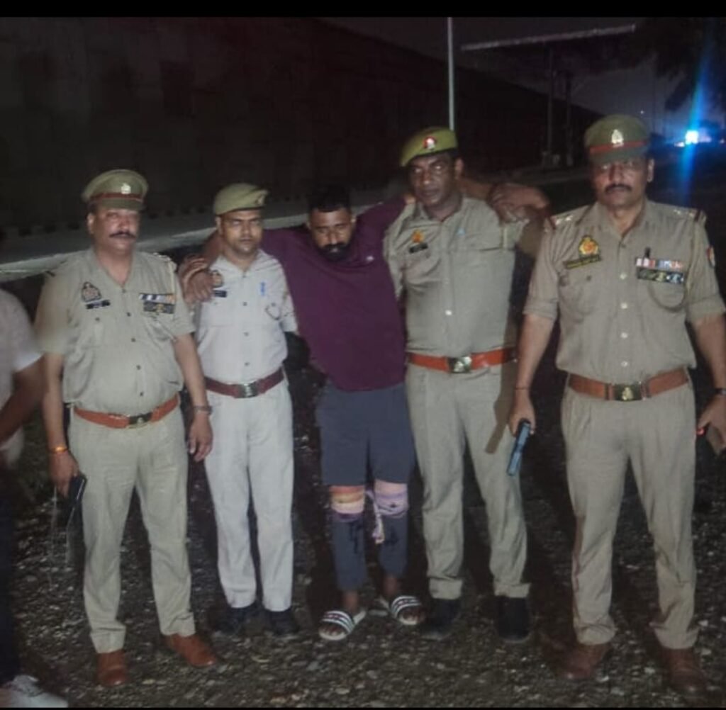 सहारनपुर:07जुलाई25*पुलिस मुठभेड हत्या के मुकदमे में 01 लाख का ईनामी शातिर बदमाश घायलावस्था में गिरफ्तार,