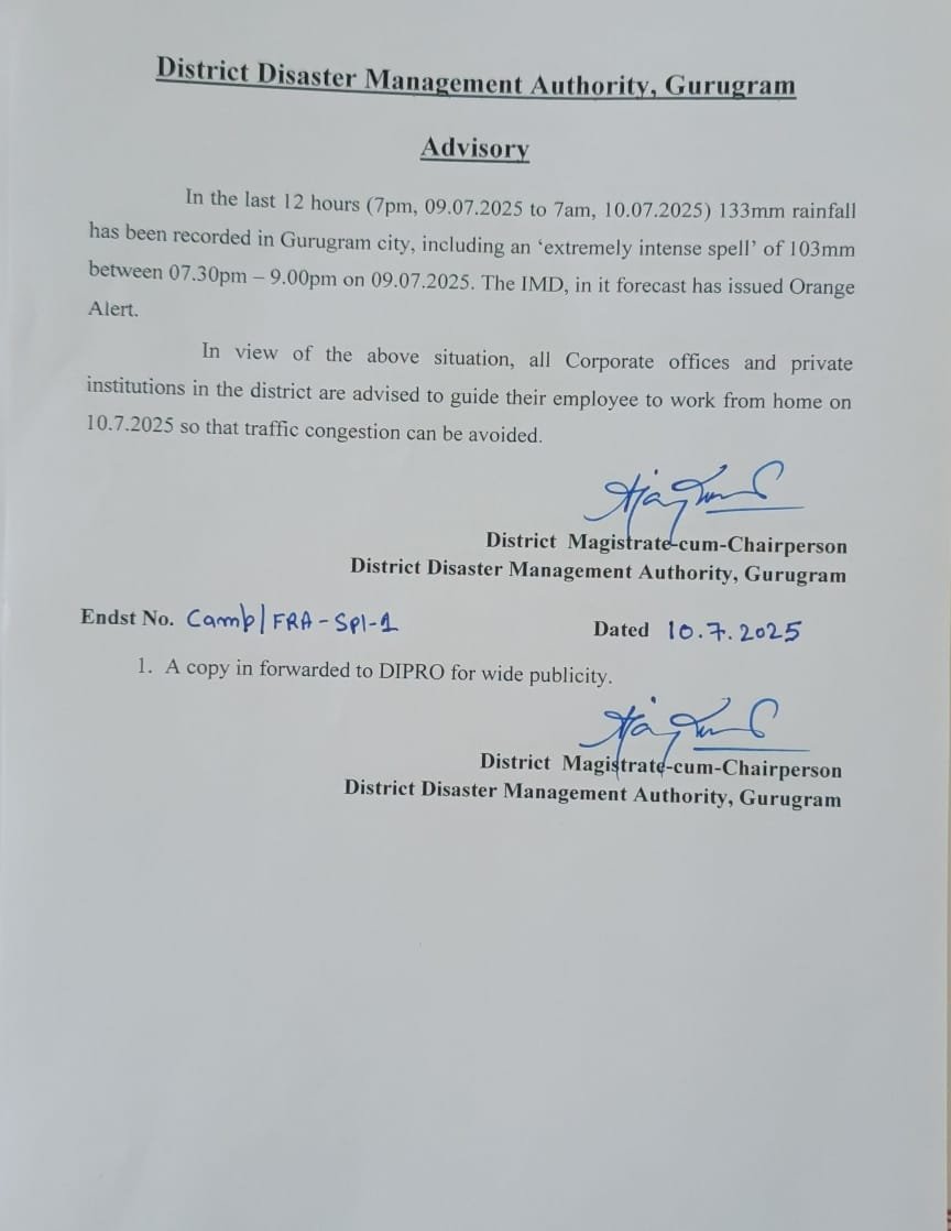 * गुड़गांव 10जुलाई25*का गुरुग्राम करने से विकास नहीं होता !*