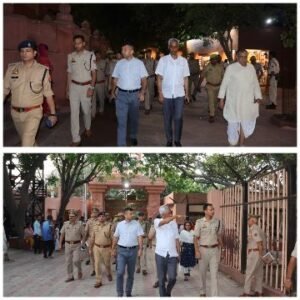 मथुरा 1 जुलाई 25 *वरीय अधिकारियों द्वारा श्री कृष्ण जन्मभूमि का सुरक्षा की दृष्टि से निरीक्षण*