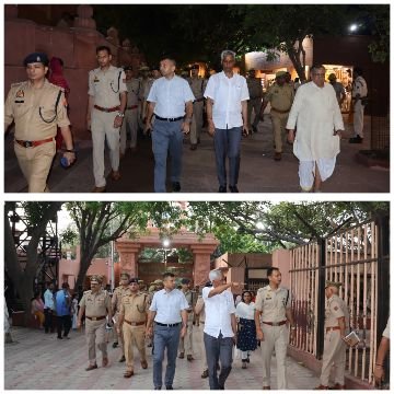 मथुरा 1 जुलाई 25 *वरीय अधिकारियों द्वारा श्री कृष्ण जन्मभूमि का सुरक्षा की दृष्टि से निरीक्षण*