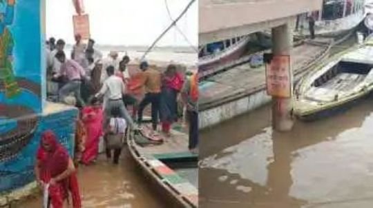 वाराणसी7जुलाई25*बढ़ाव के बाद गंगा हुईं स्थिर*