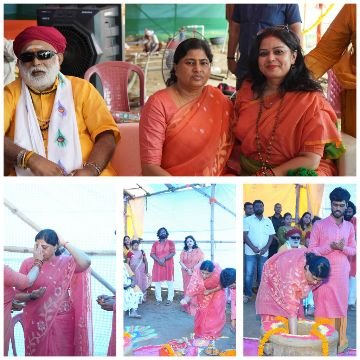 पूर्णिया बिहार10जुलाई25* खाद्य आपूर्ति मंत्री लेशी सिंह ने किया रसोई भंडार गृह का वैदिक पूजन