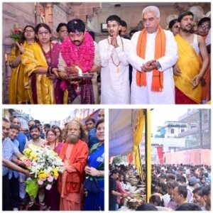 प्रयागराज12जुलाई25*पुर्नप्राप्त जन्मोत्सव पर मंत्री नन्दी ने कृतज्ञता के साथ भगवान भोलनाथ को किया नमन*