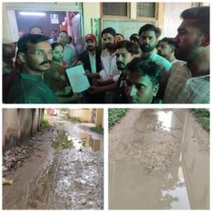 प्रयागराज16जुलाई25*मुंगारी चौराहे से मनैया घाट तक सड़क की अविलम्ब मरम्मत हेतु दिया गया ज्ञापन*