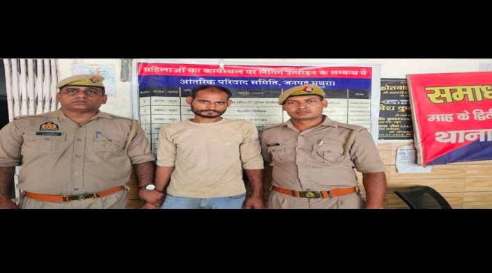 मथुरा 04.07.25* हत्या के प्रयास में वांछित चल रहे अभियुक्त को किया गया गिरफ्तार