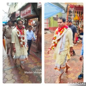 मथुरा13जुलाई 2025वृन्दावन यातायात अव्यवस्था पर विधायक श्री कांत शर्मा का औचक निरीक्षण