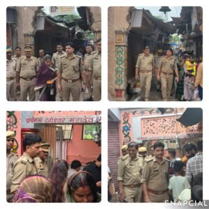 मथुरा 14 जुलाई 25*क्षेत्राधिकार मथुरा द्वारा श्रावण माह के प्रथम सोमवार के दृष्टिगत से मंदिरों की व्यवस्था का निरीक्षण किया