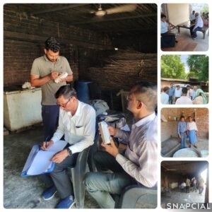 मिर्ज़ापुर04जुलाई25*दूध और छेना की सैंपलिंग से हड़कंप*