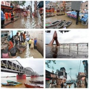 वाराणसी3अगस्त25*खतरे के निशान से ऊपर गंगा, घरों में घुसा पानी,तटवर्ती इलाकों में मचा हाहाकार