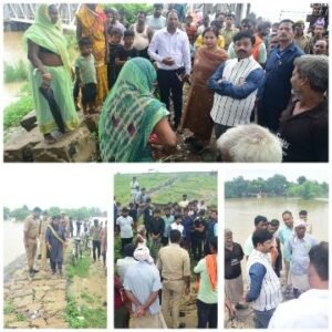 प्रयागराज4अगस्त25*मंत्री नन्दी ने करछना तहसील के बाढ़ प्रभावित कटका गांव का किया निरीक्षण*