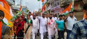 कानपुर नगर10अगस्त25*बिल्हौर विधायक राहुल बच्चा सोनकर ने निकाली तिरंगा यात्रा।