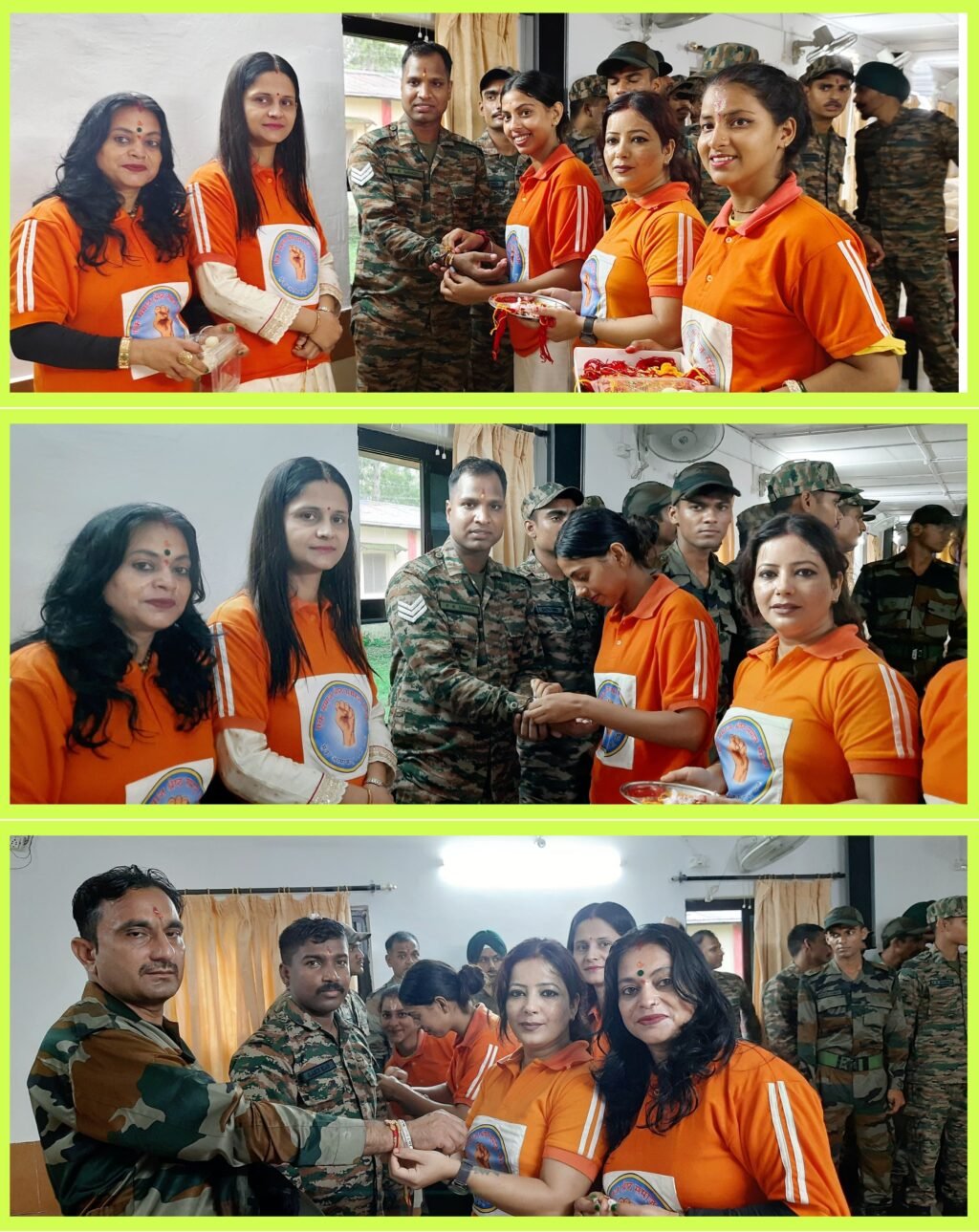 हल्द्वानी12अगस्त25*एक समाज श्रेष्ठ समाज संस्था महिला पदाधिकारियों ने भारतीय सेना के जवानों को राखी बांधकर मनाया रक्षाबंधन