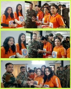 हल्द्वानी12अगस्त25*एक समाज श्रेष्ठ समाज संस्था महिला पदाधिकारियों ने भारतीय सेना के जवानों को राखी बांधकर मनाया रक्षाबंधन