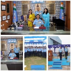 कानपुर नगर21अगस्त25*एयर कमोडोर प्रशांत कुमार नरेंद्र ने वायु सेना स्टेशन कानपुर के एयर ऑफिसर कमांडिंग का पदभार ग्रहण किया।