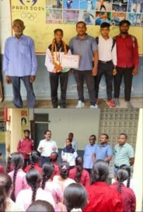 कौशाम्बी25अगस्त25*कौशांबी जिले की बेटी का भवंस मेहता महाविद्यालय के प्राचार्य ने किया स्वागत एवं अभिनंदन*