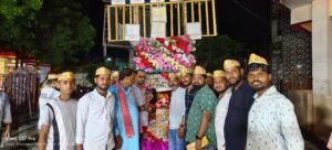 कानपुर नगर26अगस्त25*शिवराजपुर कस्बे में स्थिति भूतेश्वर मंदिर से निकाली गई शोभा कलश यात्रा