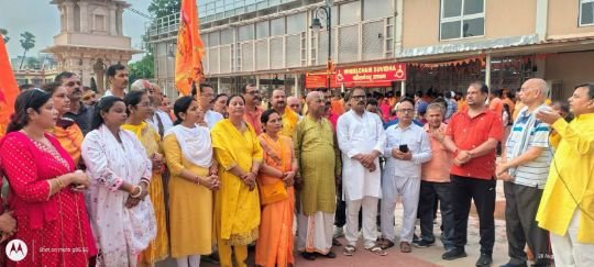 अयोध्या28अगस्त25*भाजपा मंडल अध्यक्ष बालकृष्ण वैश्य के नेतृत्व में आज सैकड़ो लोगों ने रामकोट की किया परिक्रमा