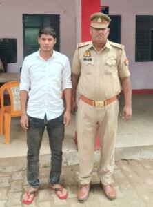 मथुरा26.08.25* एक वांछित अभियुक्त को किया गया गिरफ्तार