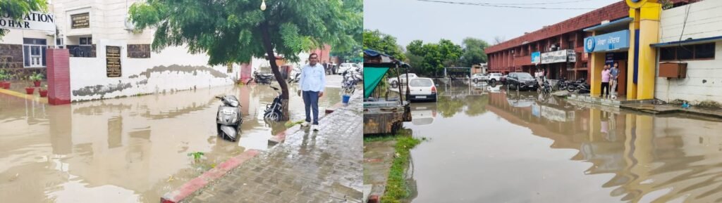 पंजाब6सितम्बर25*बारिश का पानी तहसील व एसडीएम कार्यालय में भरा, लोगों के लिए बना आफत