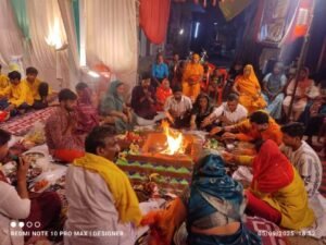 कौशाम्बी5सितम्बर25*मंझनपुर गणेश महोत्सव पंडाल में दीपदान एवं यज्ञ का हुआ आयोजन*