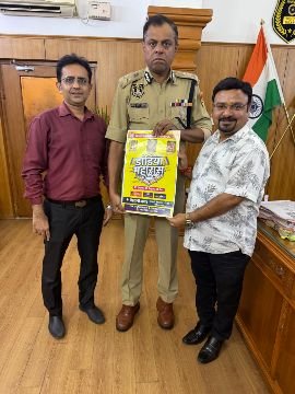 जयपुर6सितम्बर25**पुलिस कमिश्नर बीजू जॉर्ज जोसफ़ ने किया SKJ ज्वैलर्स डांडिया महारास-2025 के पोस्टर का विमोचन…..*