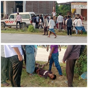 कौशाम्बी7सितम्बर25*सड़क पार कर रहे युवक को तेज रफ्तार वाहन ने मारी टक्कर गंभीर घायल* कौशाम्बी7सितम्बर25*सड़क पार कर रहे युवक को तेज रफ्तार वाहन ने मारी टक्कर गंभीर घायल*