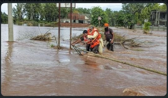 पंजाब7सितम्बर25*पंजाब-हिमाचल और राजस्थान में बाढ़ का तांडव जारी, दिल्ली से यूपी तक भारी बारिश का अलर्ट जारी*