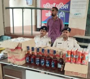 पूर्णिया बिहार 9 सितंबर25*गुप्त सूचना के आधारपर एक अभियुक्त को 65.250 विदेशी शराब के साथ गिरफ्तार