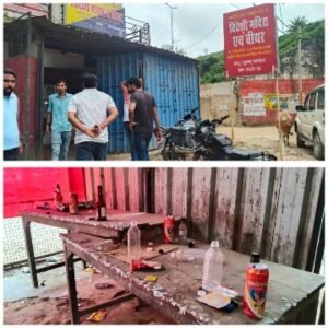 अयोध्या19सितम्बर25*शराब की कंपोजिट दुकानों पर पियक्कड़ों और बेवडो का जलवा।