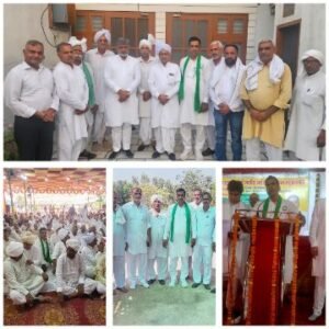 गन्नौर हरियाणा29सितम्बर25*किसानों के सुख दुःख में सम्मिलित होकर उनका सहयोग करना ही मेरा परम् कर्तव्य है-जोगेन्द्र नैन