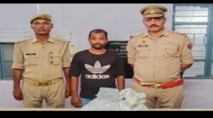 मथुरा19.09.2025* 01 अभियुक्त के कब्जे से 35 पब्बा नाजायज देशी शराब नगीना के साथ किया गिरफ्तार