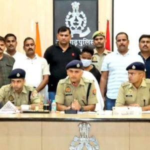 अलीगढ़1अक्टूबर25*TVS शोरूम मालिक अभिषेक गुप्ता की हत्या का खुलासा।