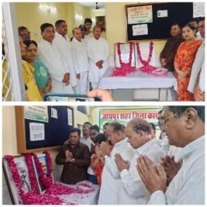 जोधपुर2अक्टूबर25*राष्ट्रपिता महात्मा गांधी व शास्त्री जी जयन्ती पर माल्यार्पण कर नमन किया।
