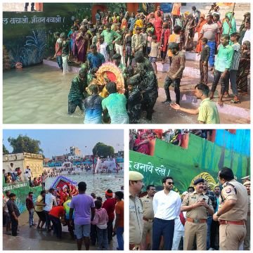 कौशाम्बी2अक्टूबर25*माँ के जयकारों और भक्ति गीतों के बीच सम्पन्न हुआ विसर्जन*