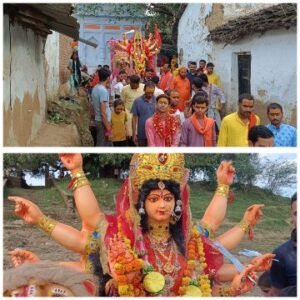 हमीरपुर3अक्टूबर25*हर्षोल्लास के साथ भक्तों ने किया नम आंखों माता रानी आदिशक्ति काविसर्जन।