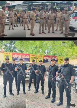 सुल्तानपुर3अक्टूबर25*सुरक्षा व्यवस्था चाक-चौबंद चप्पे-चप्पे पर पुलिस-ब्लैक कमांडो व खूफिया एजेंसी गड़ाए है नज़र*