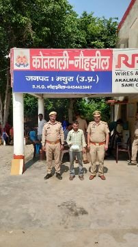 मथुरा 5 अक्टूबर 25* एक अभियुक्त को किया गिरफ्तार, कब्जे से 250 ग्राम अवैध नशीला पदार्थ गांजा बरामद ।*